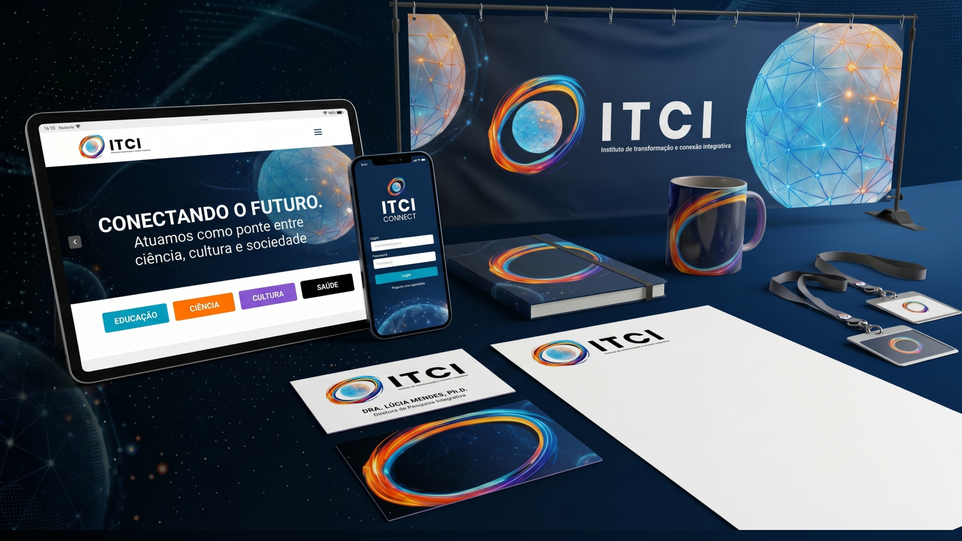 Aplicações da identidade visual do ITCI